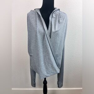 ZYIA Active Haze Yoga Shawl Wrap Hooded Long Sleeve Top size medium